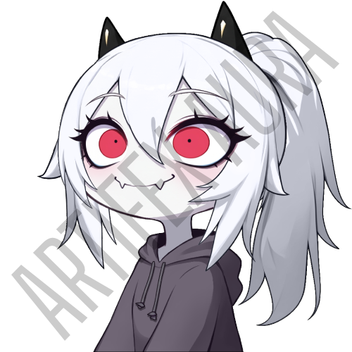 Demon Girl PNGtuber Model | Veadotube & Bouncy PNGtuber Plus Avatar