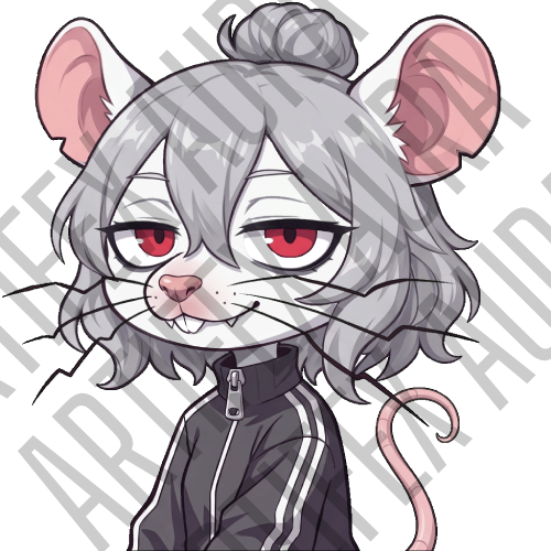 Rat Girl PNGtuber Model | Veadotube & Bouncy PNGtuber Plus Avatar