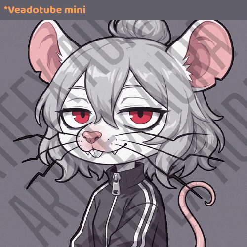 Rat Girl PNGtuber Model | Veadotube & Bouncy PNGtuber Plus Avatar